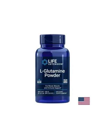 Life Extension L-Glutamine Powder В подкрепа на мускулите и чревната функция 100 грама прах