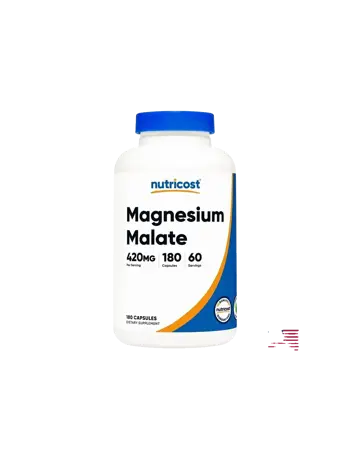 Nutricost Magnesium Malate В подкрепа на сърцето и мускулите х 180 капсули