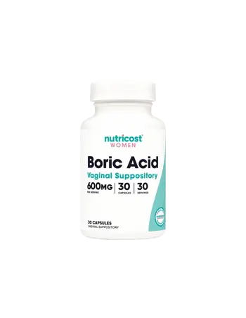 Nutricost Boric Acid Vaginal Suppository 600 мг Борна киселина за вагинални инфекции х 30 капсули