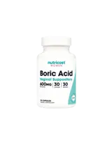 Nutricost Boric Acid Vaginal Suppository 600 мг Борна киселина за вагинални инфекции х 30 капсули