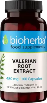 Bioherba Valerian Root Extract 480 mg + Melatonin За спокоен сън и намаляване на стреса