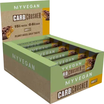 MyProtein Vegan Carb Crusher Протеинов Бар - 12 бара x 60 грама, 12 броя