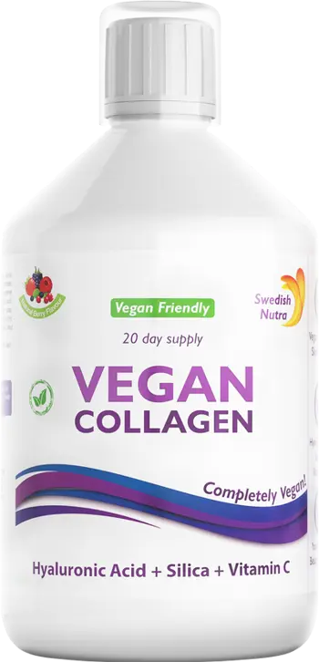 Swedish Nutra Vegan Collagen with Hyaluronic Acid, Silica and Vitamin C Веган Колаген
