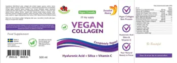 Swedish Nutra Vegan Collagen with Hyaluronic Acid, Silica and Vitamin C Веган Колаген