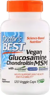 Doctor's Best Vegan Glucosamine & Chondroitin & MSM Веган формула за здрави стави х 120 капсули
