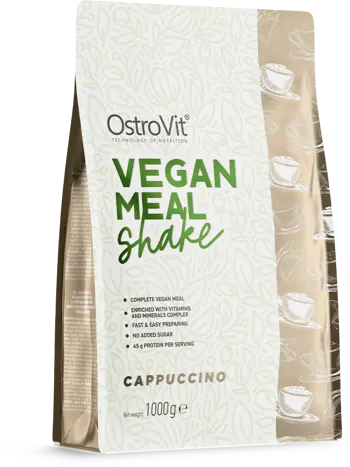 OstroVit Vegan Meal Shake Растителен Протеин Комплекс Източник на Ценни Съставки - 1000 грама, 11 дози