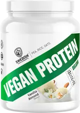 SWEDISH Supplements Vegan Protein Deluxe from Pea, Rice and Oats Растителен Протеин - 750 грама, 27 дози