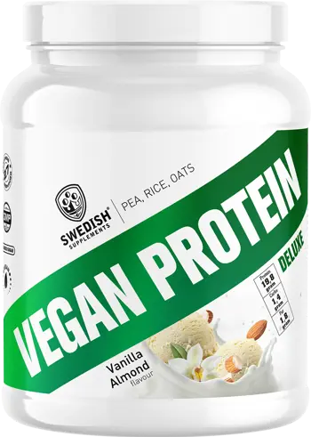 SWEDISH Supplements Vegan Protein Deluxe from Pea, Rice and Oats Растителен Протеин - 750 грама, 27 дози