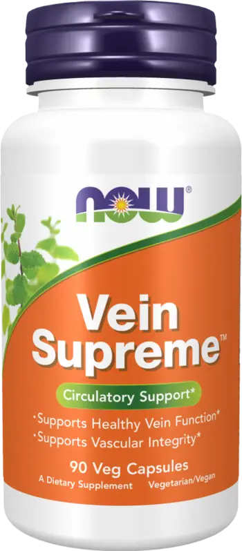 NOW Foods Vein Supreme Circulatory Support Специализирана Формула в Подкрепа на Кръвоносните Съдове - 90 веге капсули, 45 дози