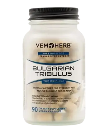 VEMOHERB Bulgarian Tribulus 200 мг Трибулус Терестрис - 90 капсули, 90 дози