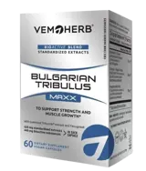 VEMOHERB Bulgarian Tribulus MAXX Екстракт от Български Трибулус Терестрис - 60 веге капсули, 60 дози