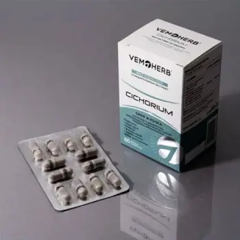 VEMOHERB Cichorium 200 мг Екстракт от Цикория - 60 веге капсули, 60 дози