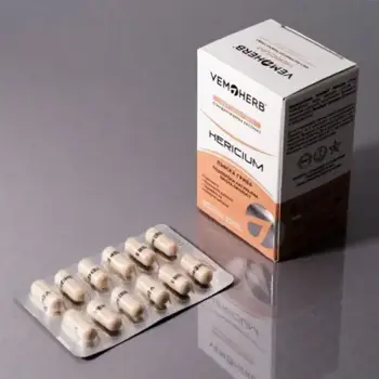 VEMOHERB Hericium 650 мг Екстракт от Лъвска Грива - 60 веге капсули, 60 дози