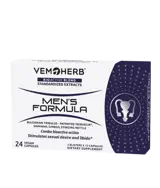 VEMOHERB Men’s Formula Специализирана Мъжка Либидо Формула - 24 веган капсули, 24 дози