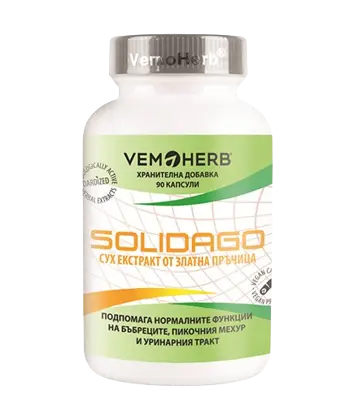 VEMOHERB Solidago 400 мг Eкстракт от Златна Пръчица - 90 капсули, 90 дози
