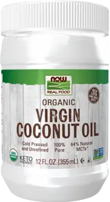 NOW Foods Virgin Coconut Cooking Oil Organic Органично Kокосово Mасло за Готвене - 355 мл, 24 дози