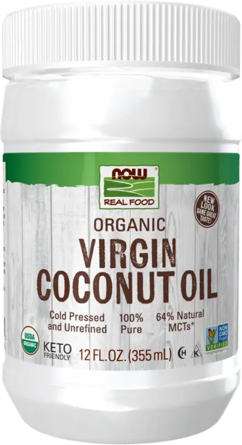 NOW Foods Virgin Coconut Cooking Oil Organic Органично Kокосово Mасло за Готвене - 355 мл, 24 дози