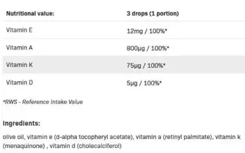 Allnutrition Vitamin ADEK Drops Комплекс от мастноразтворими витамини за здраве и имунитет