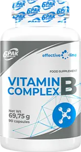 6PAK Nutrition Vitamin B Complex Витамин B Kомплекс - 90 капсули, 90 дози