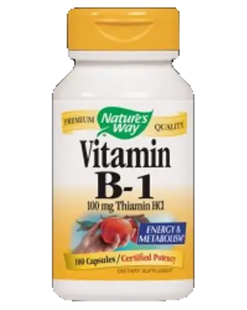 Natures Way Vitamin B1 100 mg Тиамин за енергия и нервна система х 100 капсули