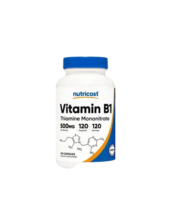 Nutricost Vitamin B1 Thiamine Mononitrate 500 mg За нервна система и енергия х 120 капсули