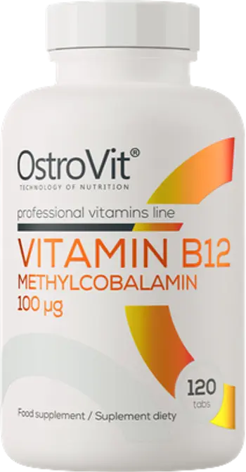 OstroVit Vitamin B12 Methylcobalamin 100 мкг Витамин B12 Метилкобаламин - 120 таблетки, 120 дози