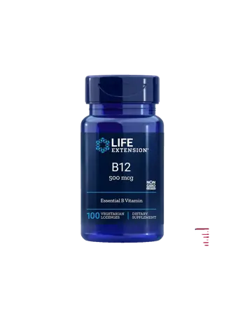 Life Extension Vitamin B12 (Метилкобаламин) 500 mcg х 100 таблетки за смучене