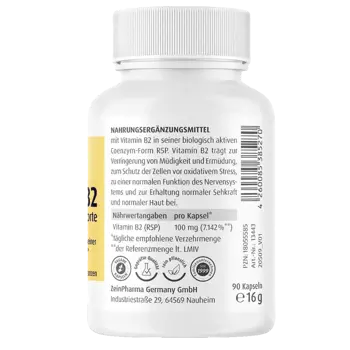 ZEINpharma Витамин Б2 Рибофлавин 5-Фосфат 100 mg За енергия и здраве х 90 капсули