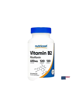 Nutricost Витамин B2 (рибофлавин) 400 mg, 120 капсули