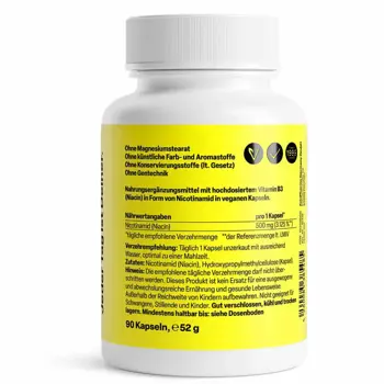 ZEINpharma Витамин Б3 Ниацин 500 mg В подкрепа на енергията и нервната система х 90 капсули
