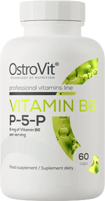 OstroVit Vitamin B6 P-5-P 6 мг Витамин Б-6  P-5-P - 60 капсули, 60 дози