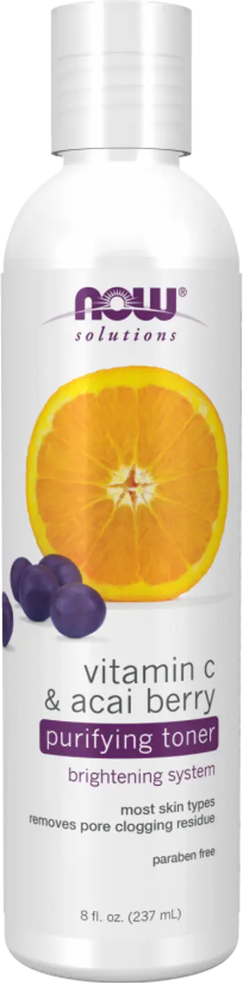 NOW Foods Vitamin C & Acai Berry Purifying Toner Paraben Free Почистващ Тоник с Витамин C и Акай Бери - 237 мл