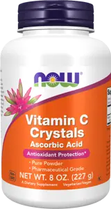NOW Foods Vitamin C Ascorbic Acid Pharmaceutical Grade Витамин C Аскорбинова Киселина на Прах