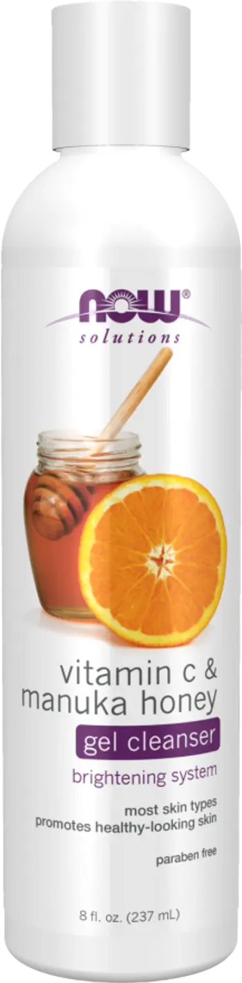 NOW Foods Vitamin C & Manuka Honey Gel Cleanser Почистващ Гел за Лице - 237 мл