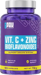 6PAK Nutrition Vitamin C + Zinc & Bioflavonoids Витамин C + Цинк и Биофлавоноиди - 90 капсули, 90 дози