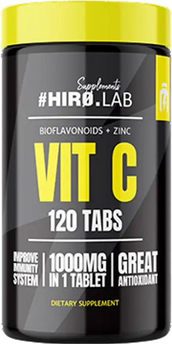 HIRO.LAB Vitamin C 1000 mg + Bioflavonoids with Echinacea + Zinc За силен имунитет и възстановяване