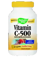 Nature's Way Vitamin C with Bioflavonoids 500 mg За силен имунитет и антиоксидантна защита х 100 капсули
