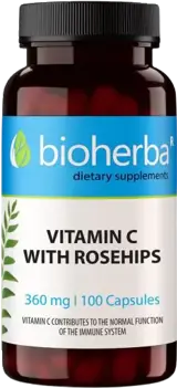 Bioherba Vitamin C with Rose Hips 360 mg За силен имунитет и здрави стави