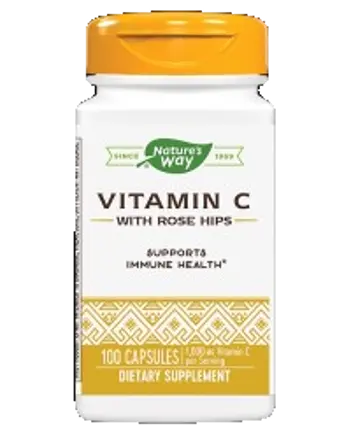 Nature's Way Vitamin C with Rose Hips 500 mg За силен имунитет и енергия х 100 капсули