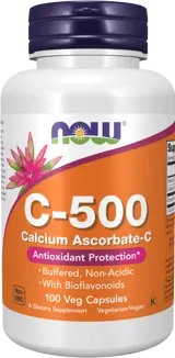 NOW Foods Vitamin C-500 Calcium Ascorbate-C Витамин С Калциев Аскорбат