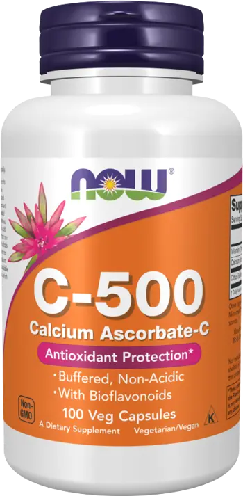 NOW Foods Vitamin C-500 Calcium Ascorbate-C Витамин С Калциев Аскорбат