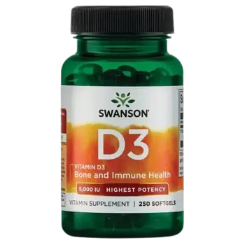 Vitamin D 5000 IU Витамин Д3 - 250 гел капсули, 250 дози