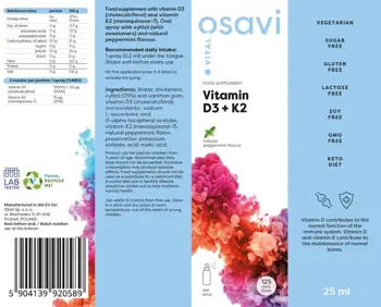 Витамин D3 + K2 Спрей за Уста / Vitamin D3 + K2 | Oral Spray