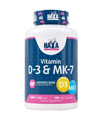 HAYA LABS Vitamin D-3 1000 IU & МK-7 45 mcg За здрави кости и сърце