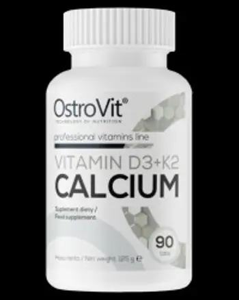 Vitamin D3 2000 + K2 100 mcg + Calcium / 90 Таблетки, 45 Дози