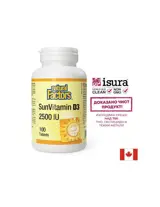 Natural Factors SunVitamin D3 2500 IU Кости, имунитет и калциев баланс х 100 таблетки