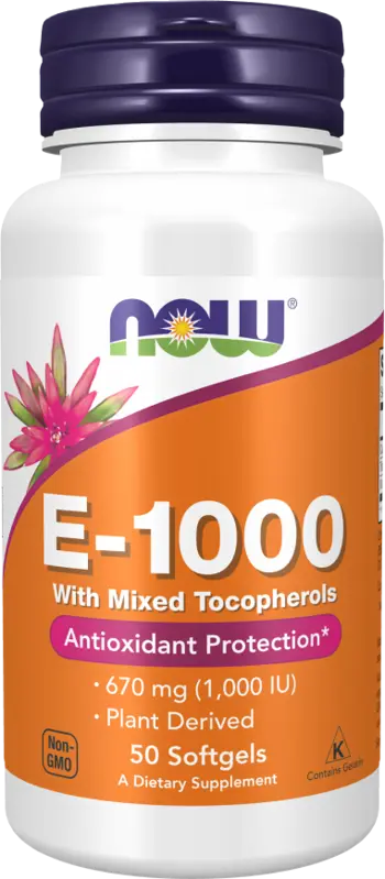 NOW Foods Vitamin E-1000 IU Natural Витамин E