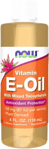 NOW Foods Vitamin E-Oil Liquid Mixed Tocopherols Витамин E - 118 мл, 96 дози