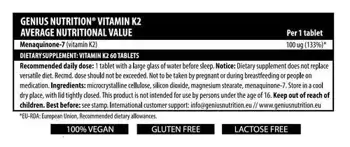 Vitamin K2 100 mcg