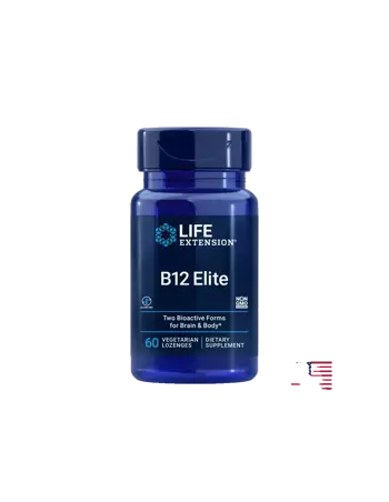 Life Extension B12 Elite Витамин В12, 1000 µg (5'-деоксиаденосилкобаламин, метилкобаламин), 60 смучещи таблетки